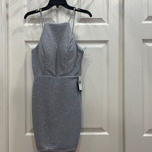 Chic Silver Mini Dress